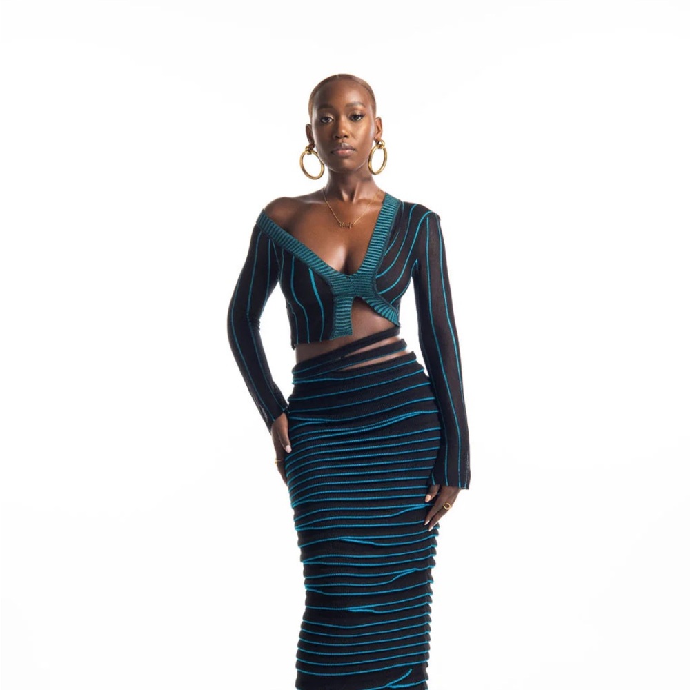 Hanifa Lila Sheer Knit Top